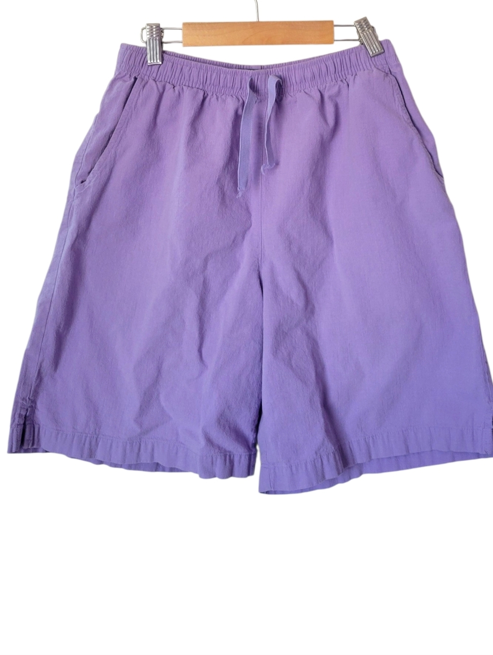 Lilac Drawstring Elastic Waist Shorts